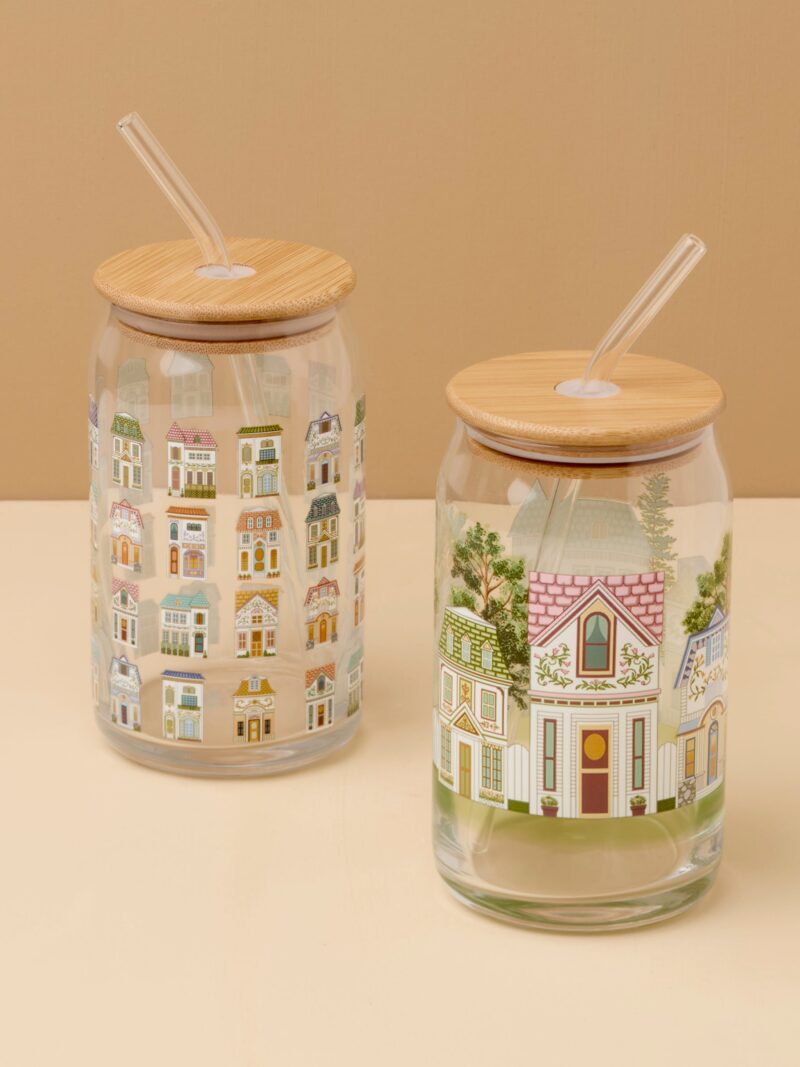 Lenox Spice Village Can Cooler Glasses, Set of 2